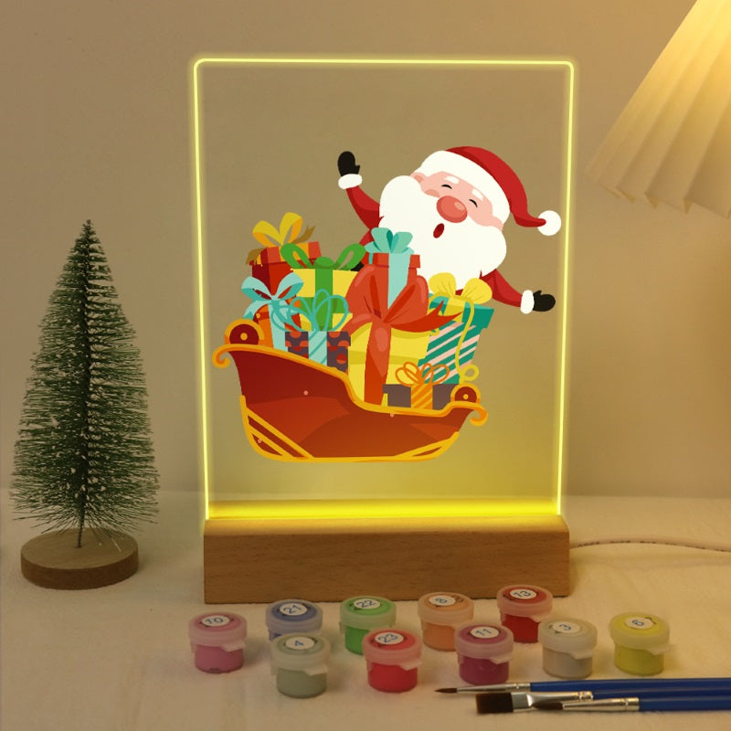 Paint by Numbers Christmas Lamp | Santa Claus