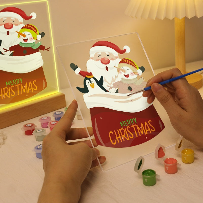 Paint by Numbers Christmas Lamp | Merry Christmas