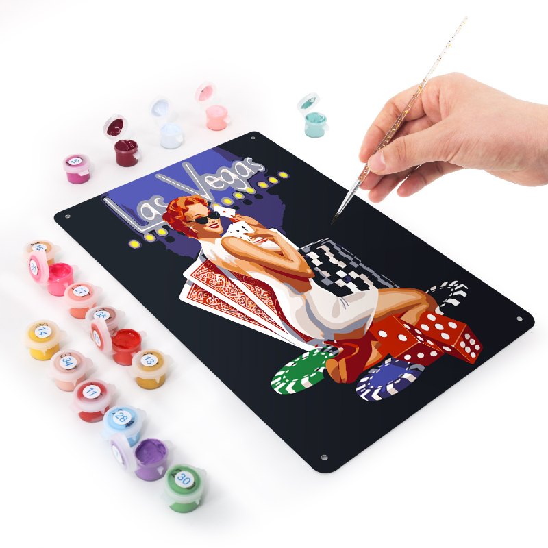 Metal Paint by Number Poster – Las Vegas