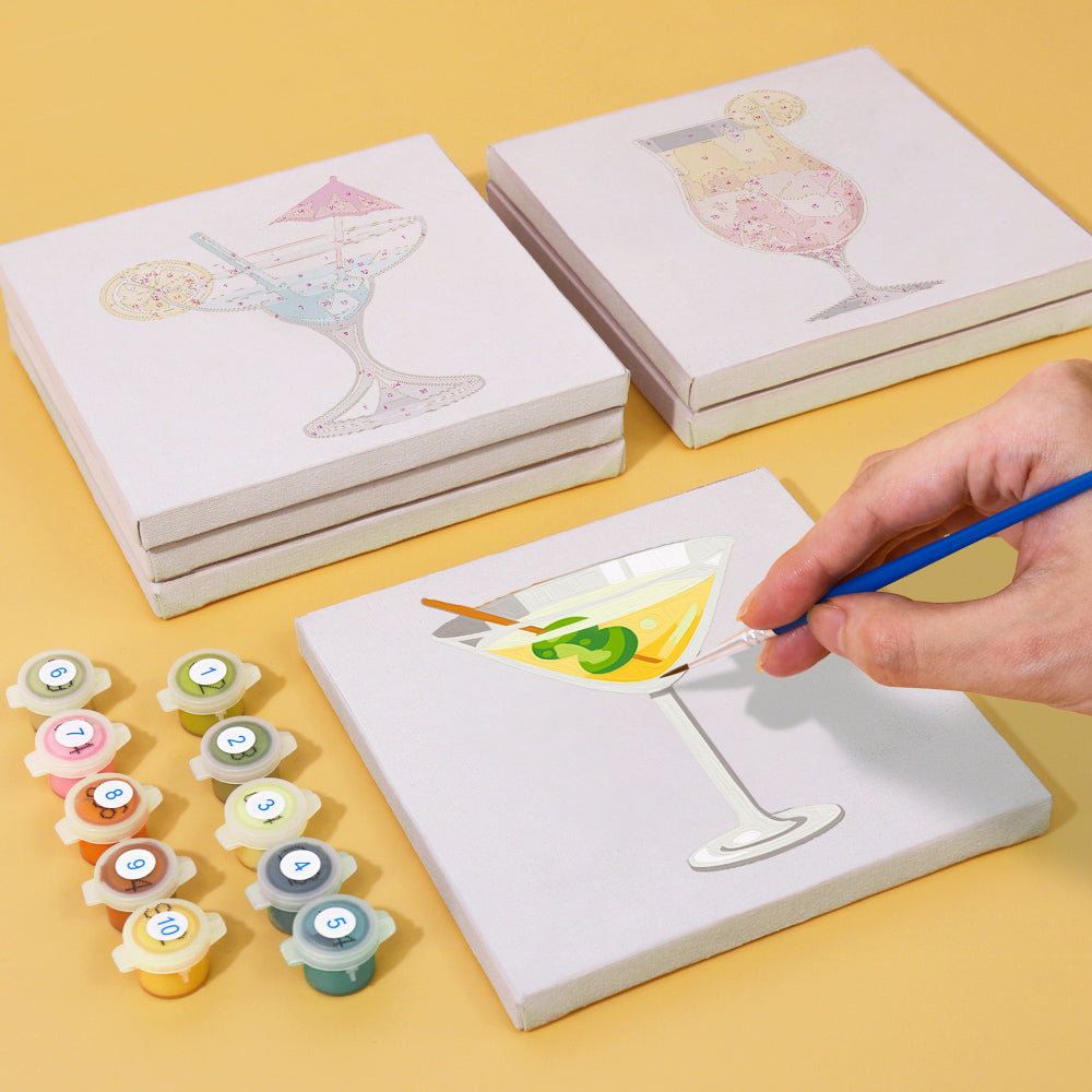 6 Mini Paintings - Cocktail Set
