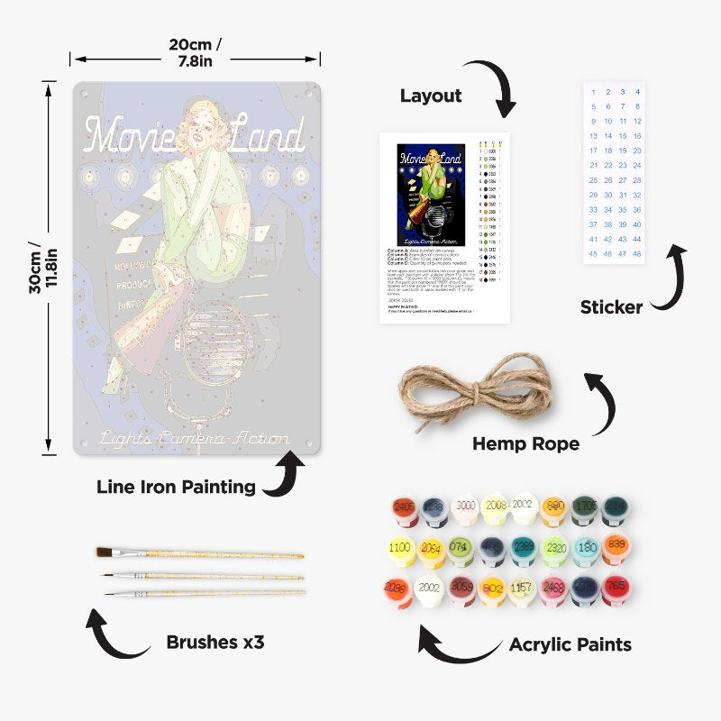 Metal Paint by Number Poster – Movieland