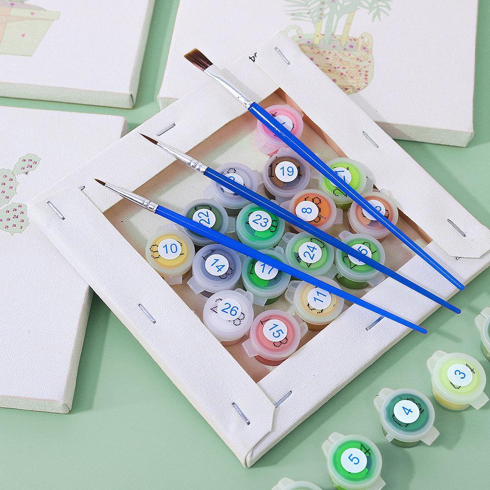 9 Mini Paintings – Indoor Plants Set | Paint by Numbers