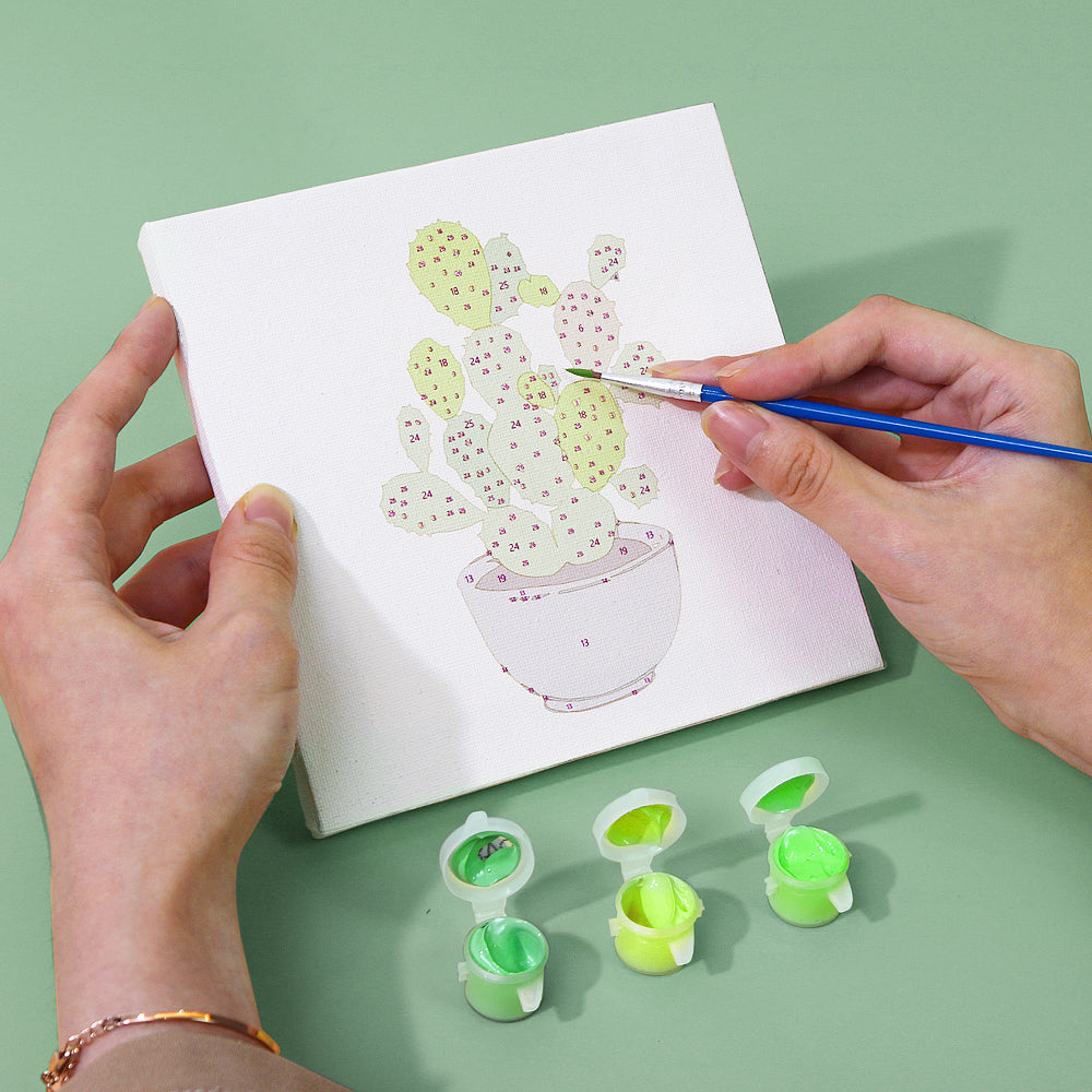 9 Mini Paintings – Indoor Plants Set | Paint by Numbers