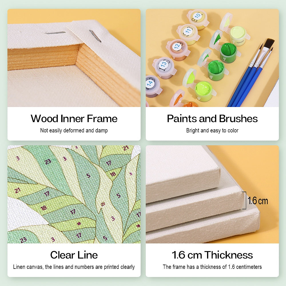 9 Mini Paintings – Indoor Plants Set | Paint by Numbers