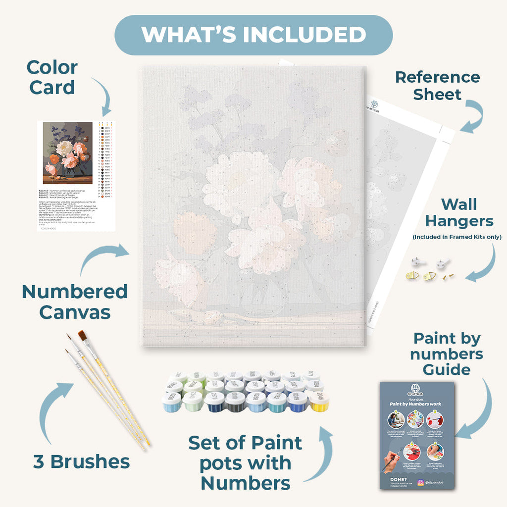 Fresh Flowers in a Vase | Paint by Numbers