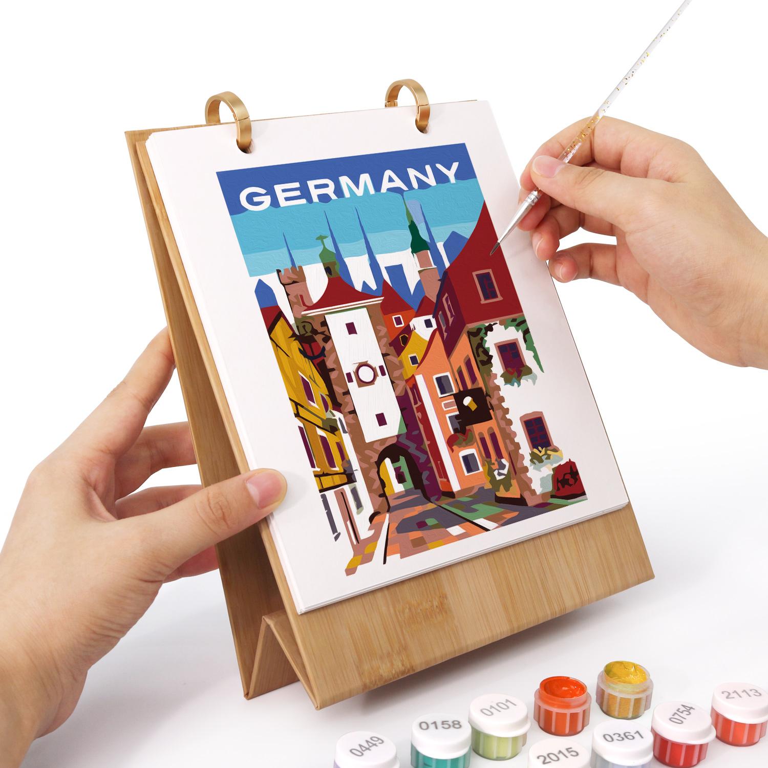 2026 Paint by Numbers desk Calendar | World trip Edition