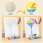 6 Mini Paintings - Summer Cocktail Set