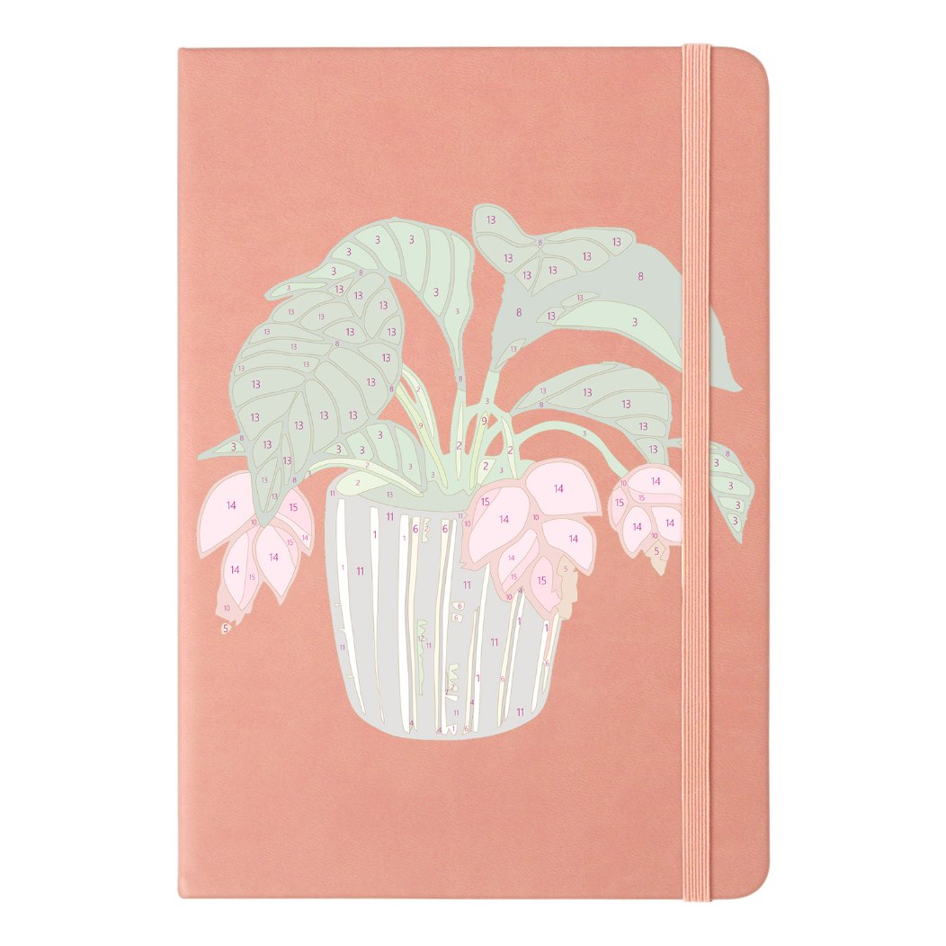 Paint by Number Notebook - Houseplant | 2 Colors