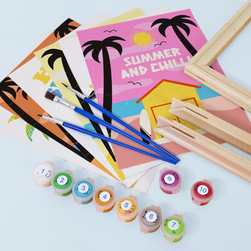 6 Mini Paintings - Summer Set