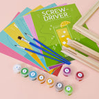 6 Mini Paintings - Paint & Pour Cocktail Set