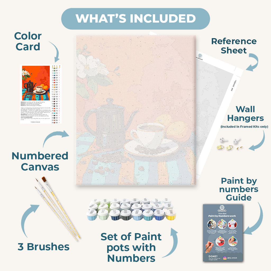 Coffee and oranges | Paint by Numbers