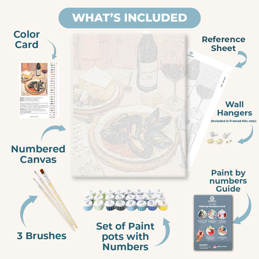 Mussels dinner | Paint by Numbers