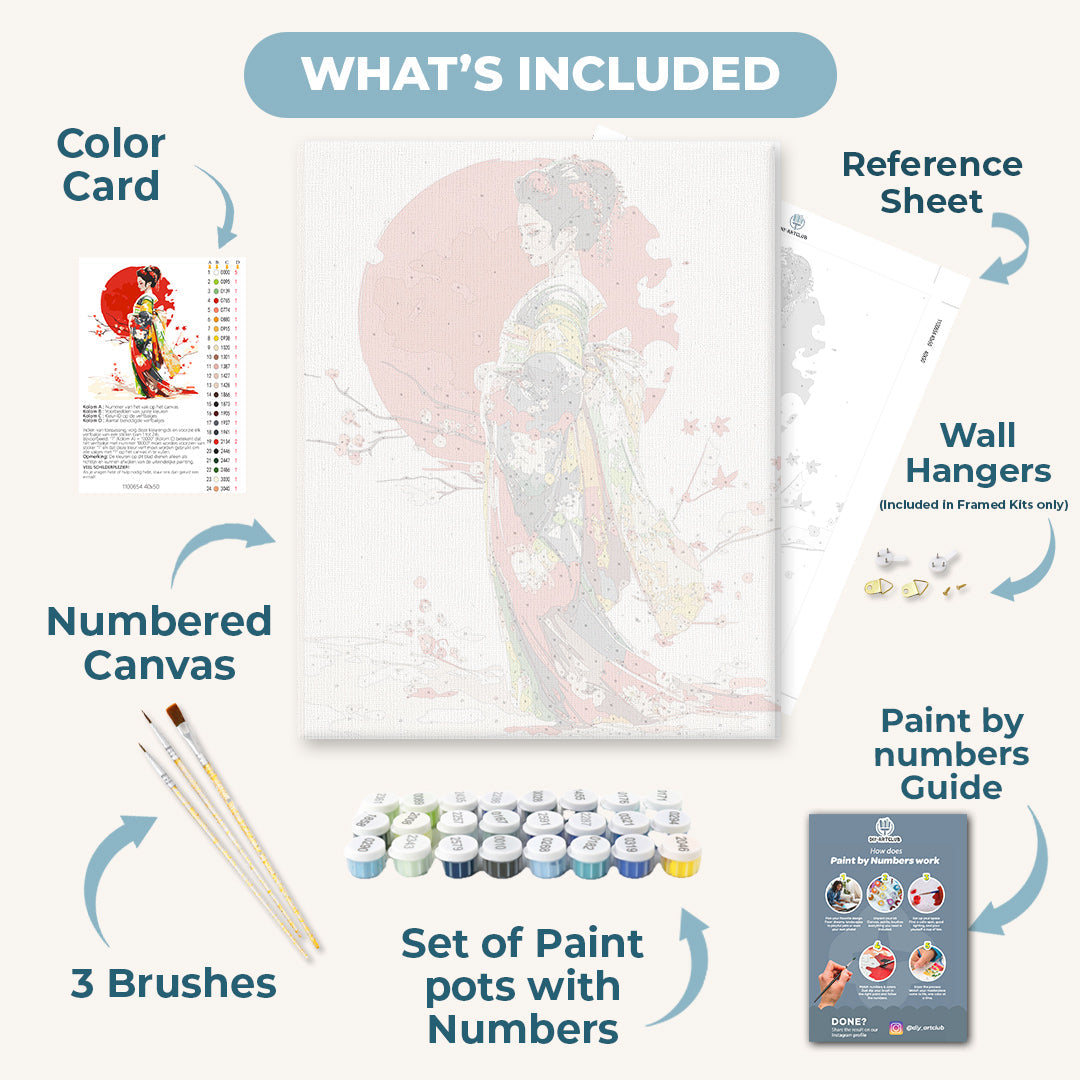 Japanese Geisha | Paint by Numbers