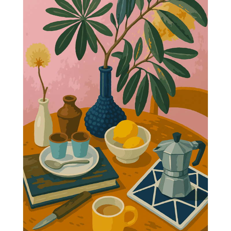 Lemons & Espresso | Paint by Number