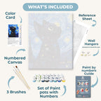 Cat at the Starry Night | Paint by Number