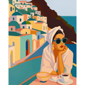 Lady in Santorini  | Paint by Numbers