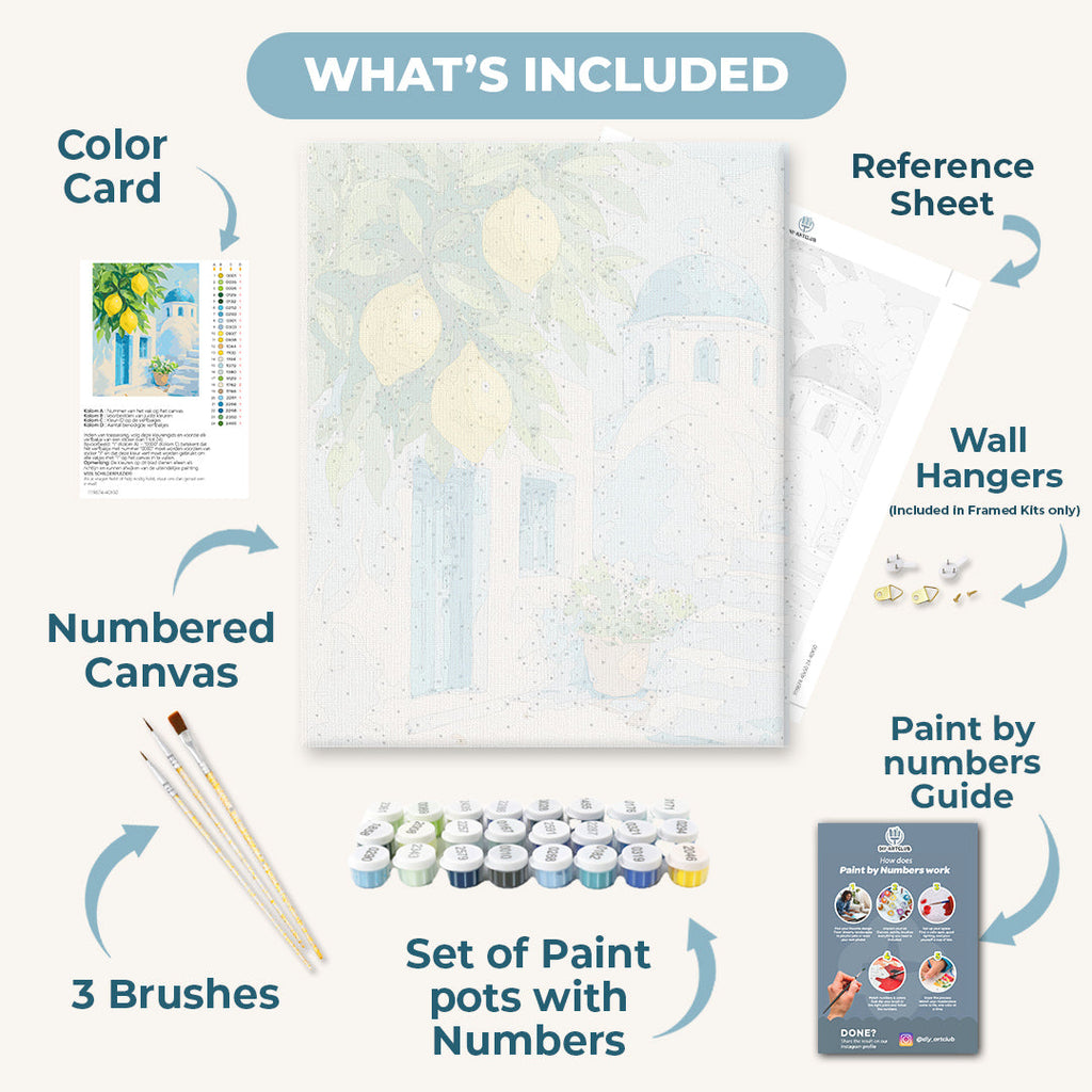 Lemons in Santorini | Paint by Number