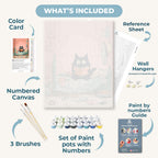 The black cat in the bedroom | Paint by Number