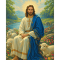 Jesus with lambs | Paint by Number