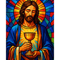 Stained glass Jesus | Paint by Number