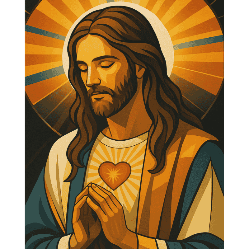 Praying Jesus | Paint by Number