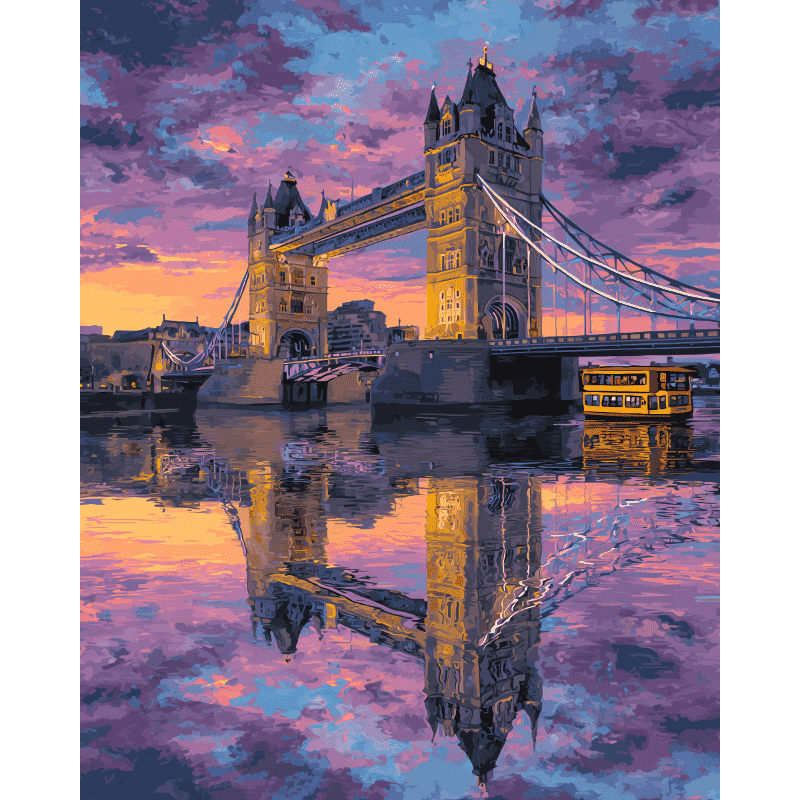 Tower Bridge reflection | Paint by Number
