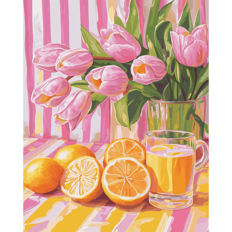 Juicy tulips | Paint by Number