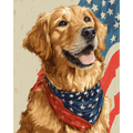 Patriotic dog | Paint by Number