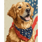 Patriotic dog | Paint by Number