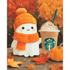 Pumpkin spice ghost | Paint by Number