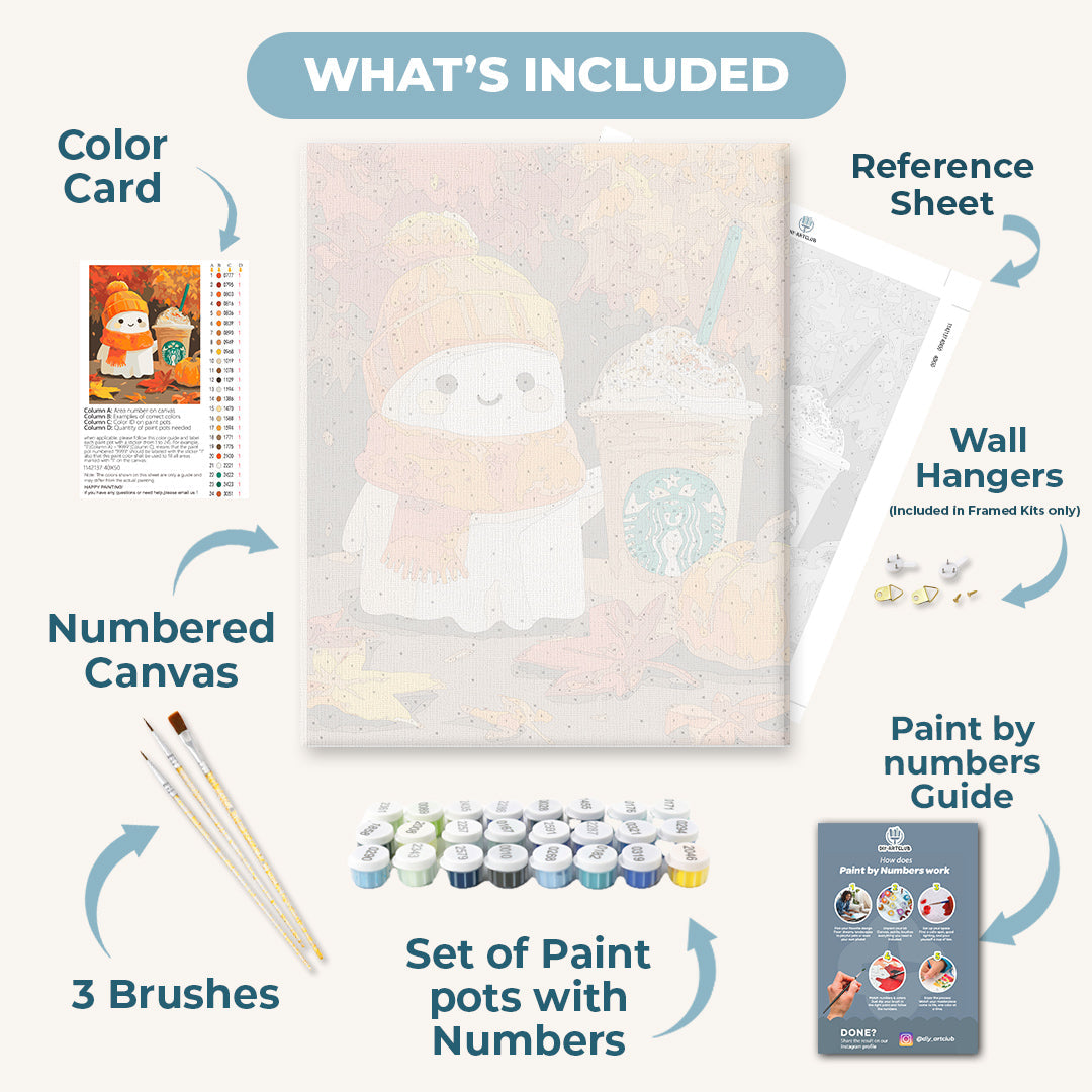 Pumpkin spice ghost | Paint by Number
