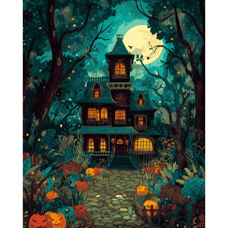 Haunted house | Paint by Number