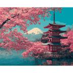 Fuji blossoms | Paint by Number