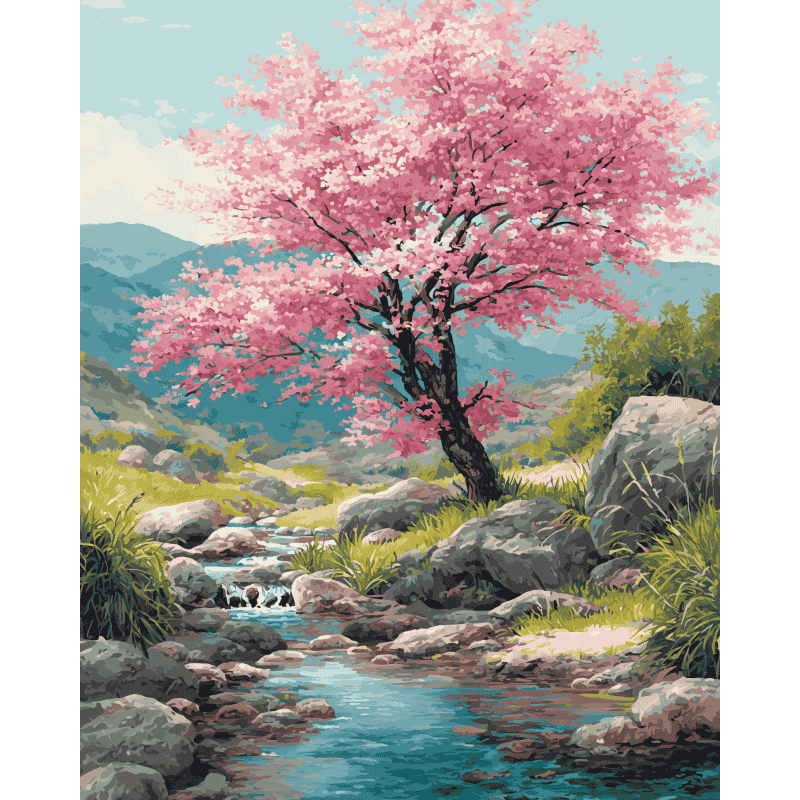 Cherry blossom tree | Paint by Number