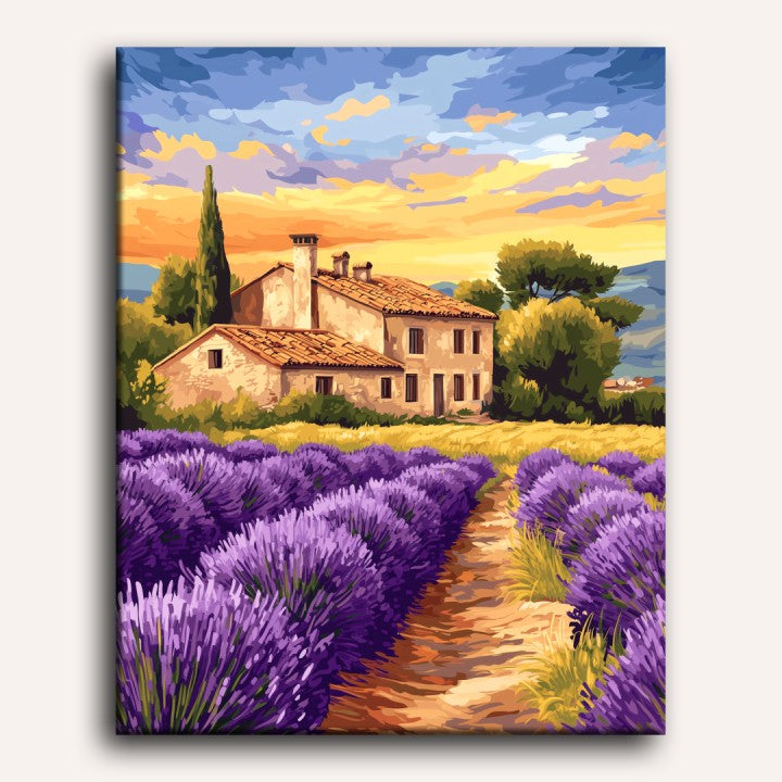 Lavender field in France | Paint by Number