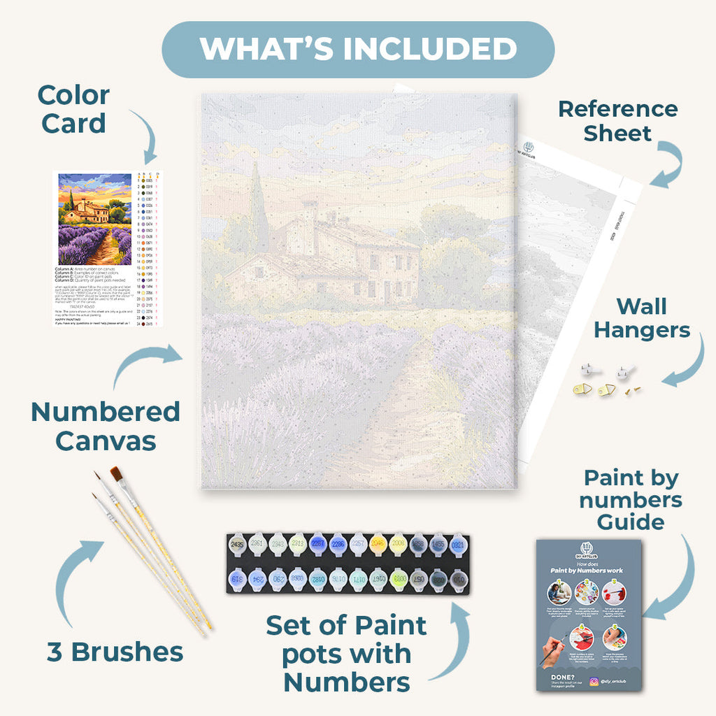 Lavender field in France | Paint by Number