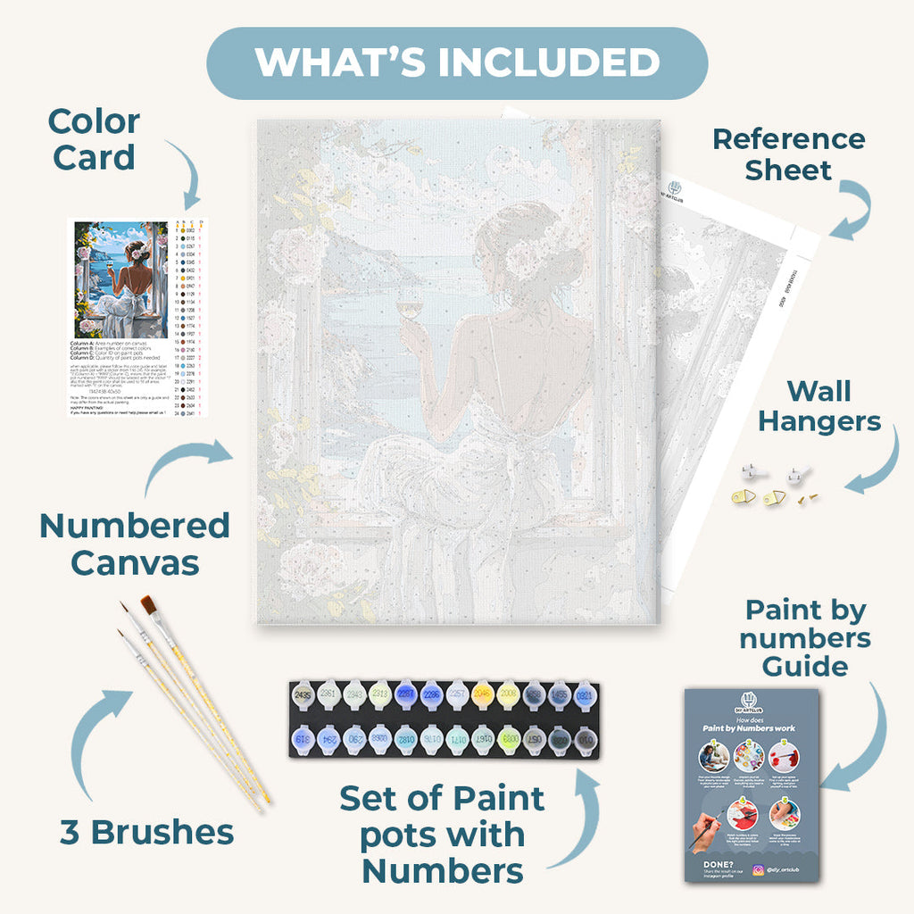 Wine by the Waves | Paint by Number