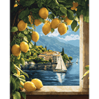 Lemons at the window | Paint by Number