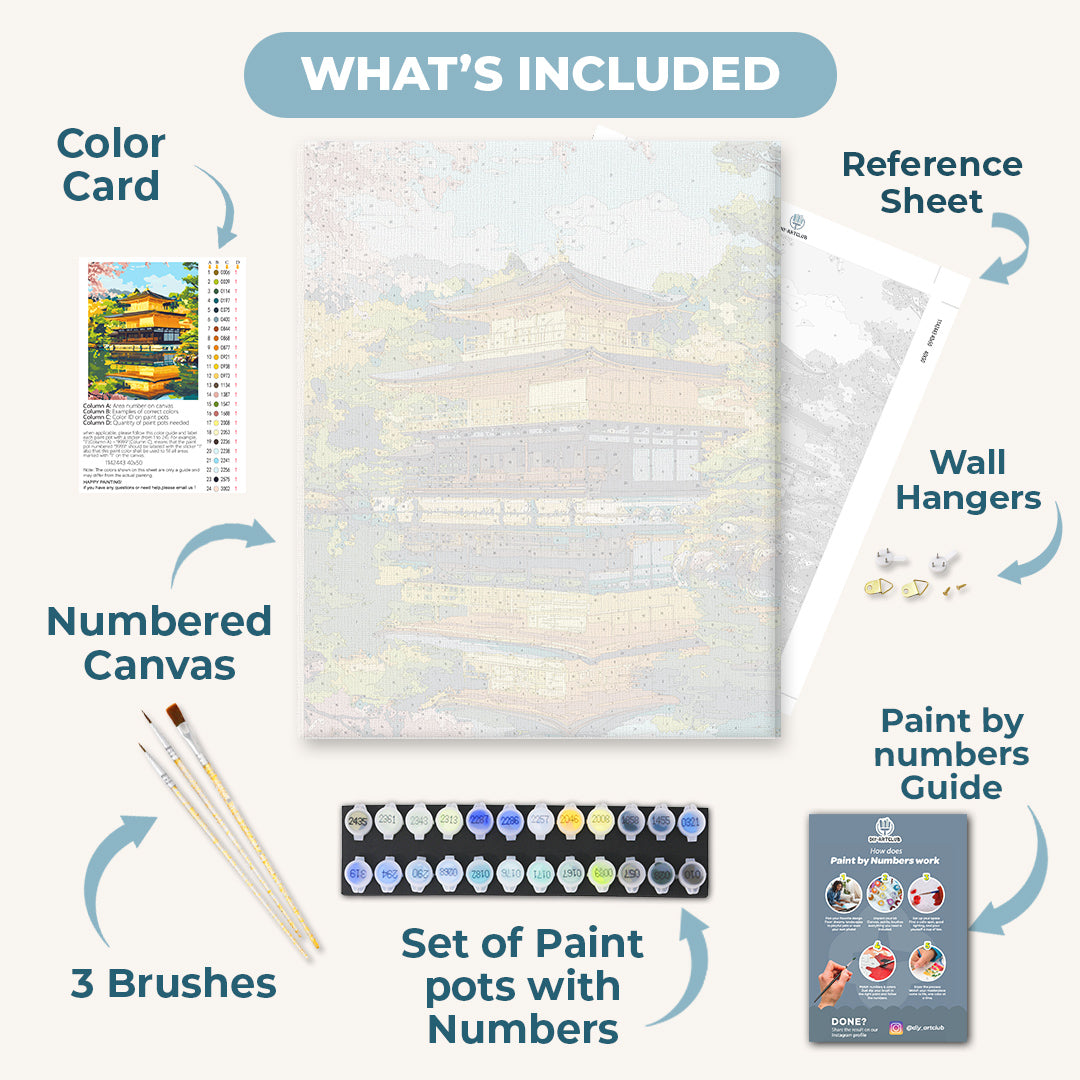 Kinkaku-Ji Temple in Kyoto | Paint by Number