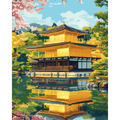 Kinkaku-Ji Temple in Kyoto | Paint by Number