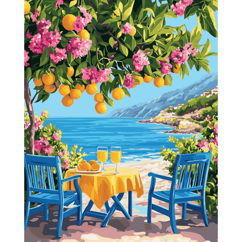 Citrus by the Sea | Paint by Number