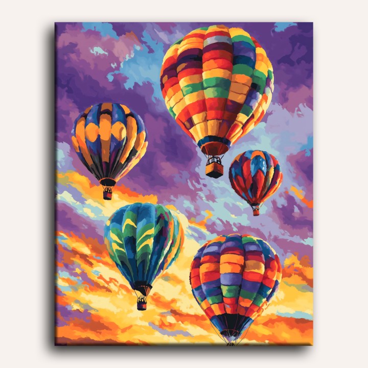 Colorful Air Balloons | Paint by Number