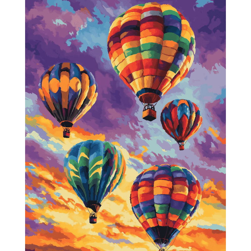 Colorful Air Balloons | Paint by Number