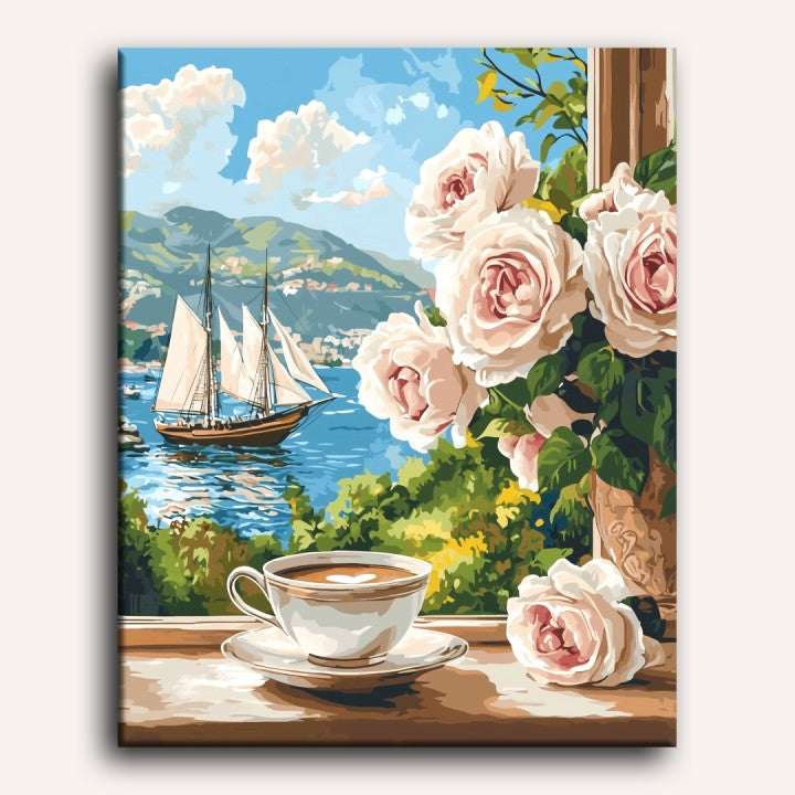 Coffee at the Window | Paint by Number