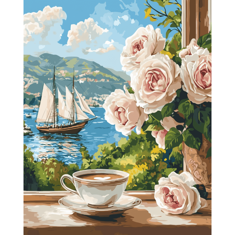Coffee at the Window | Paint by Number