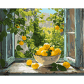 Lemon Bowl at the Window | Paint by Number