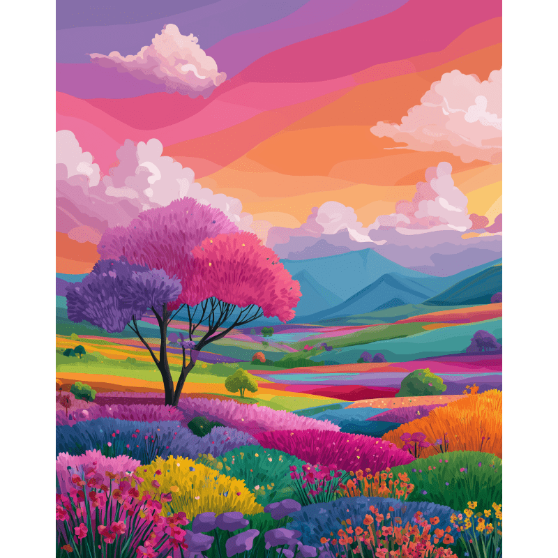 Vibrant landscape | Paint by Number