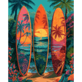Colorful surfboards | Paint by Number