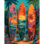 Colorful surfboards | Paint by Number