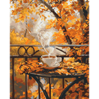 A steaming cup | Paint by Number